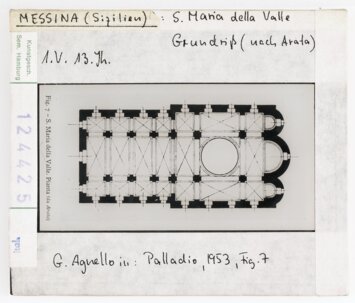 Vorschaubild Messina (Sizilien): S.Maria della Valle Grundriß (nach Arata) 1.Viertel 13.Jh. Diasammlung